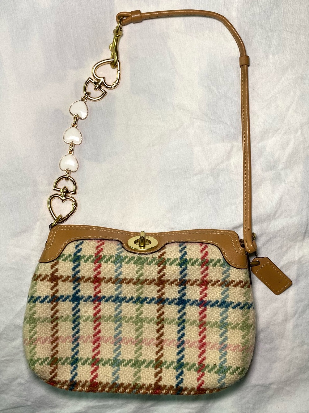 Rare Coach Wool Plaid Legacy Small Bag/Wristlet